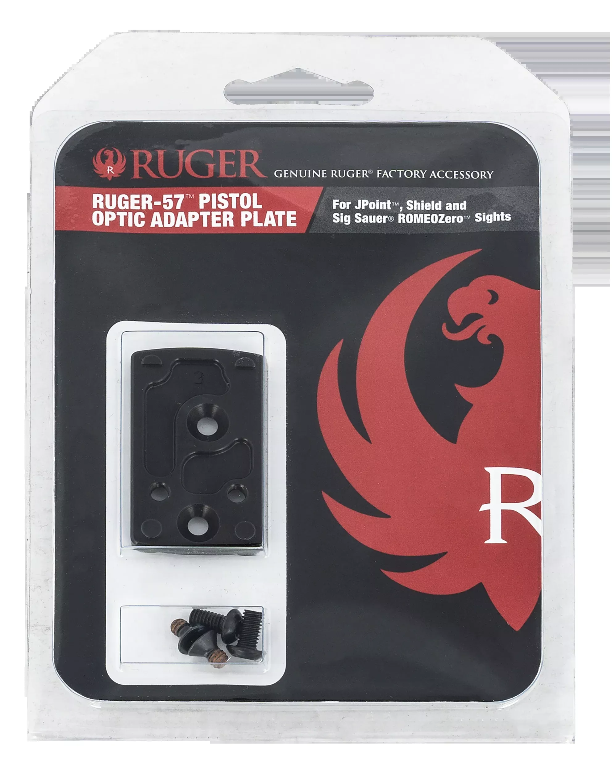 Ruger 90723 Ruger-57 Optic Adapter Plate JPoint/Shield RMS Aluminum Black