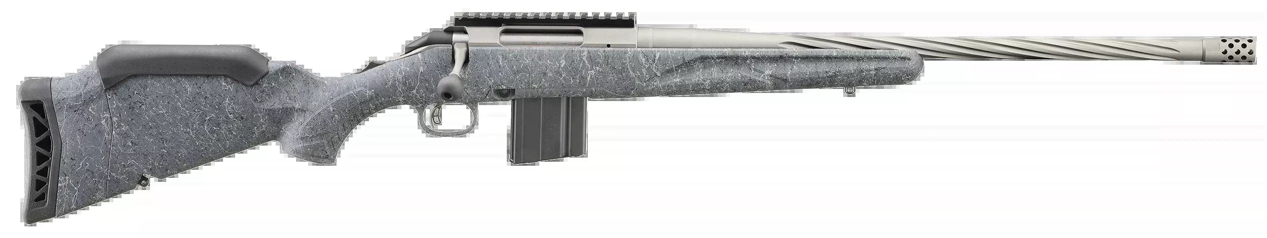 Ruger American II 350 Legend 20" 5+1 Bolt Action Rifle - Cobalt Cerakote Gray Splatter