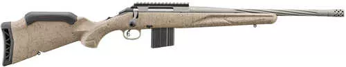 Ruger American II Ranch Full Size 350 Legend 5+1 16.40" Cobalt Cerakote Spiral Fluted Threaded Barrel & Alloy Steel Receiver w/Picatinny Rail, Flat Dark Earth Splatter Adj Comb & LOP Synthetic Stock, Right Hand