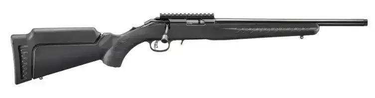 RUGER AMERICAN RIMFIRE 22LR BOLT RIFLE 16.1″T.B. BLACK SYNTHETIC 1-10RD MAG