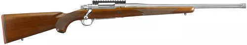 Ruger Hawkeye Hunter Rifle 300 Win Mag Stainless Finish Walnut Stock 3+1 Capacity 24" Threaded Barrel