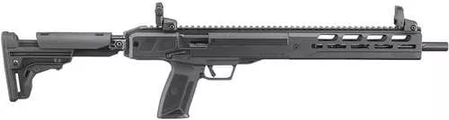Ruger LC Carbine 5.7x28mm 10+1 16.25" Black Nitride Fluted Barrel, Black Hardcoat Anodize Picatinny Rail Aluminum Receiver, M-LOK Handguard, Fixed Black Synthetic Stock, Black Polymer Grip, Right Hand