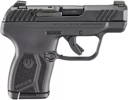 Ruger LCP Max Compact Frame 380 ACP 10+1 2.80" Black Oxide Alloy Steel Barrel, Black Nitride Alloy Steel Serrated Slide, Black Polymer Frame, Textured Grip, No Manual Safety