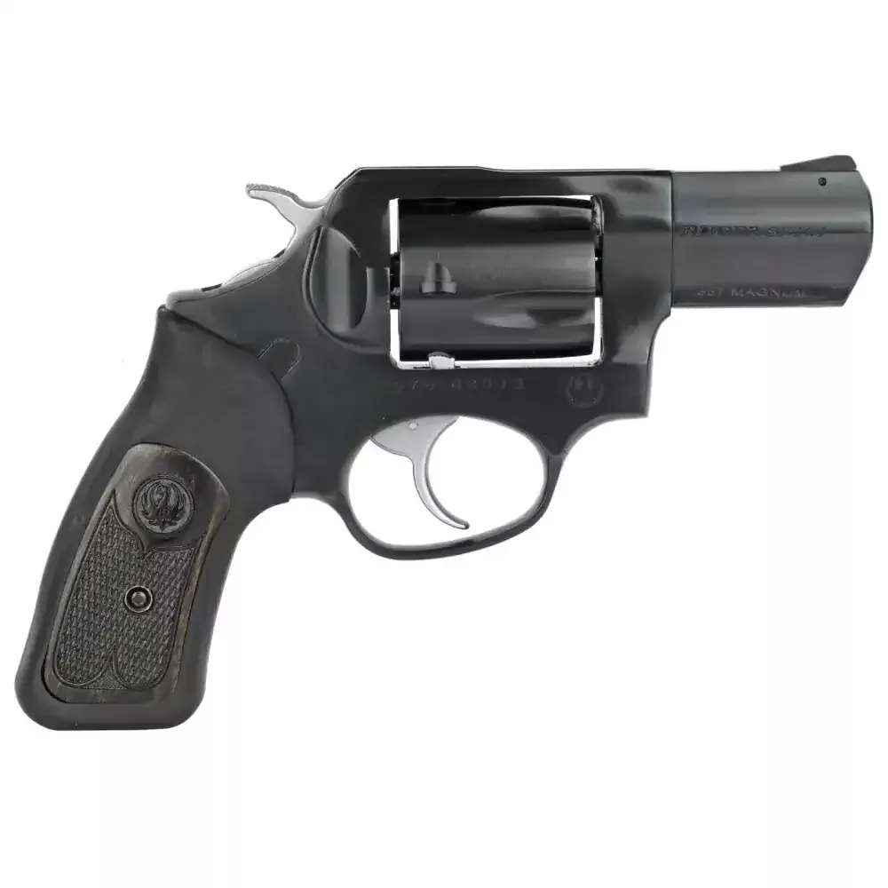 RUGER SP101 357MAG REV 2.25″ BLUED, CSHND RBR WOOD GRP
