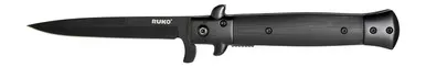Ruko Shark Series Assisted Folding Stiletto Knife 4" Black Oxide Blade Black G10 Handle - RUK0184BK