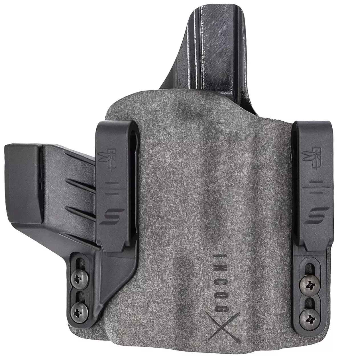 Safariland INCOG0895A0CX261 Incog XIWB Gray Cordura Fits Glock 43X/48 Belt Clip Mount, Right Hand