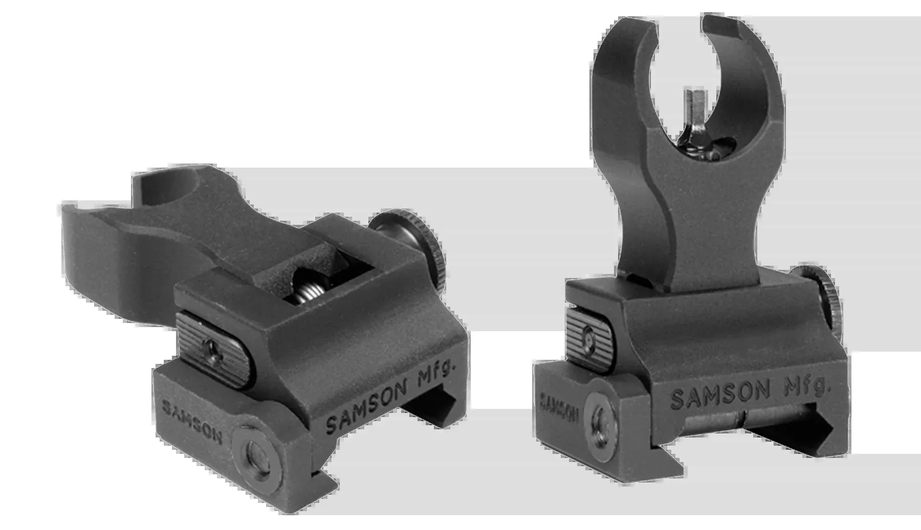Samson Quick Flip A2 Front Sight Gas Block Extended Height AR-15 Black Hardcoat Anodized