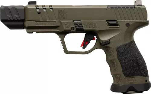 SAR USA SAR9 Compact SOCOM Comp 9mm Luger 4.7" 15+1/21+1 Semi-Auto Pistol - OD Green