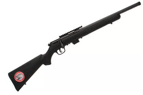 Savage 93R17 FV-SR Rifle 17 HMR 16.5" Threaded Barrel 5 Round Synthetic Black Stock Blued 96699