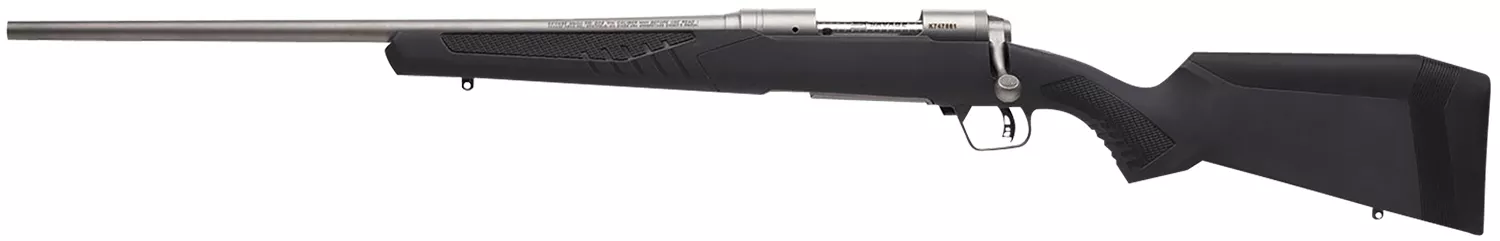 Savage Arms 57056 110 Storm Full Size 270 Win 4+1 22″ Matte Button-Rifled Barrel, Matte Drilled & Tapped Stainless Steel Receiver, AccuStock Matte Gray Synthetic Stock, Left Hand