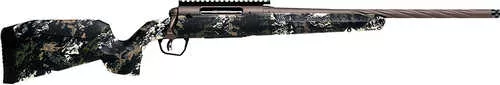 Savage Arms Axis 2 Pro Compact 6mm ARC 4+1 20" Gun Metal Bronze Cerakote Spiral Fluted Threaded Barrel, Gun Metal Bronze Cerakote Picatinny Rail Carbon Steel Receiver, Fixed w/Pistol Grip Textured Forest SP Camo Synthetic Stock, Right Hand