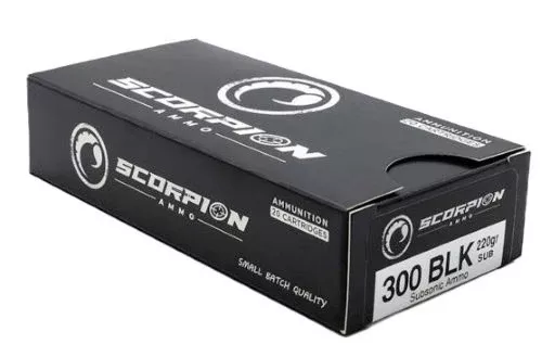 Scorpion Ammo 300 Blackout 220gr FMJ Subsonic 20 Rd - Box or Case