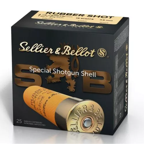 Sellier & Bellot Ammunition 12GA Rubber Buck Shot - 25rds