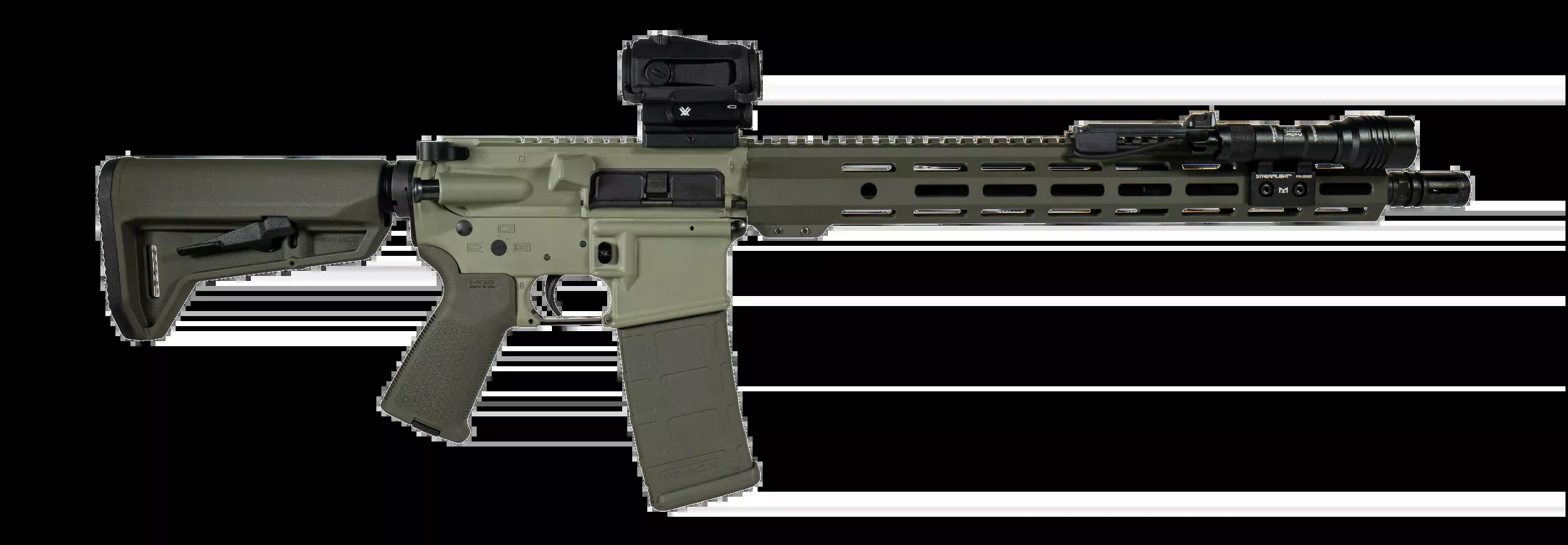 Shark Coast Tactical Grassy Knoll 5.56 NATO 16" 30+1 Semi-Auto AR-15 Rifle Bundle - 2-Tone Green Cerakote