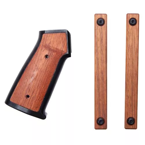 SHARPS BROS LLC SBARG01 AR-15 Grip Set Aluminum/Brazilian Cherry Wood