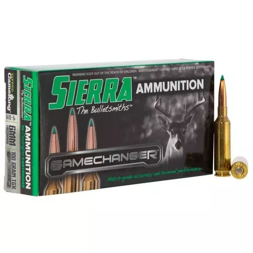 Sierra A411004 GameChanger6mm Creedmoor 100 gr Tipped GameKing 20 Bx/ 10 Cs