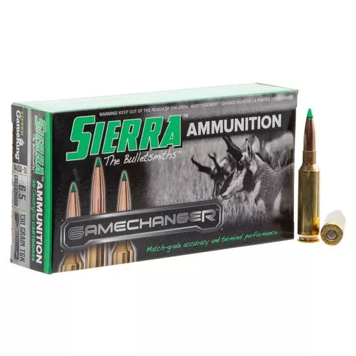 Sierra A433005 GameChanger6.5 Creedmoor 130 gr Tipped GameKing 20 Bx/ 10 Cs