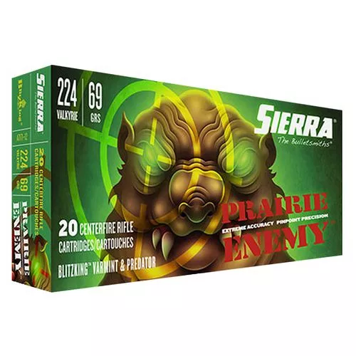 Sierra A717112 GameChanger224 Valkyrie 69 gr Sierra BlitzKing 20 Bx/ 10 Cs