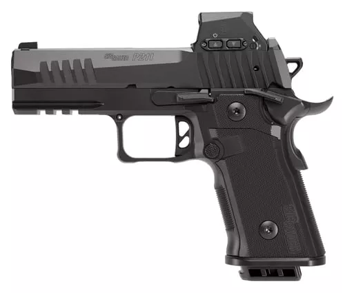 Sig Sauer 211CA9GT4RXSL P211 GT4 w/Optic Carry 9mm Luger 21+1 4.20" Black Barrel, Black Nitron Stainless Steel Serrated w/Optic Slide & Stainless Steel Frame w/Beavertail & Picatinny Rail, G10 Grip Pa