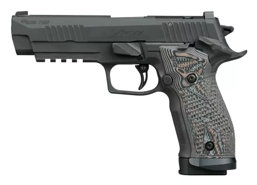 Sig Sauer 226X59XTMSAO P226 XFive Extreme Full Size 9mm Luger 10+1 5" Bull Barrel, Black Nitron Stainless Steel Optic Ready/Serrated Slide & Frame w/Beavertail & Picatinny Rail, Custom Hogue G10 Piran