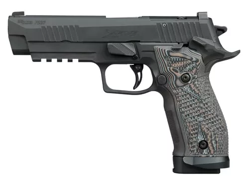 Sig Sauer 226X59XTMSAORXSL P226 XFive Extreme Full Size 9mm Luger 20+1 5" Bull Barrel, Black Nitron Stainless Steel Optic Ready/Serrated Slide & Frame w/Beavertail & Picatinny Rail, Custom Hogue G10 P