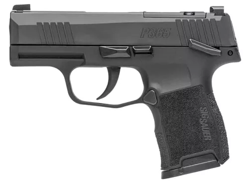 Sig Sauer 3659BXR3PMSSLCA P365 *CA Compliant 9mm Luger 10+1 3.10" Black Nitron Stainless Steel Optic Ready/Serrated Slide, Black Polymer Frame w/Accessory Rail, Black Polymer Grip