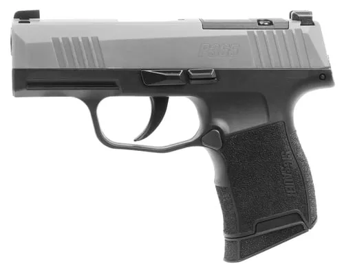 Sig Sauer 3659SXR3P P365XMicro-Compact Frame 9mm Luger 10+1 3.10" Steel Barrel, Stainless Steel Optic Ready/Serrated Slide, Black Stainless Steel Frame w/Accessory Rail, Polymer Grip