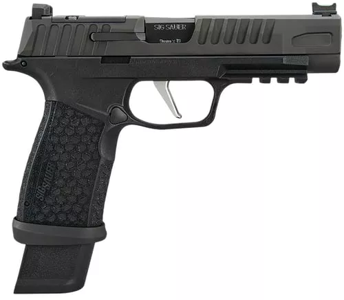 Sig Sauer 365AXGF9BFO P365 Fuse Compact Frame 9mm Luger 17+1 4.30" Black Carbon Steel Barrel, Black Nitron Optic Ready/Serrated Stainless Steel & Frame w/Beavertail & Picatinny Rail, Black AXG Grip