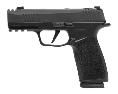 Sig Sauer 365XCA-9-COMP-MS-10 P365 XMacro COMP Compact 9mm Luger 10+1 3.10" Carbon Steel Barrel, Black Nitron Integrated Compensator/Optic Ready/Serrated Stainless Steel Slide & Stainless Steel Frame
