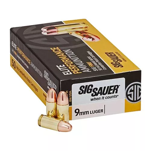 Sig Sauer Elite Ball 9mm Luger 147 gr Full Metal Jacket (FMJ) - E9MMB350