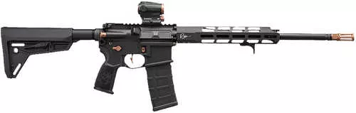 Sig Sauer M400 5.56 NATO 10+1 16" Black Nitride Threaded Barrel, Black Anodized w/Rose Gold Controls Picatinny Rail Aluminum Receiver, M-LOK Handguard, Magpul SL Telescoping Black Polymer Stock, Reduced Angle Grip, Sig ROMEO5 GENII