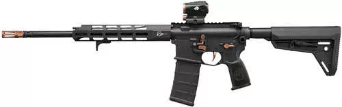 Sig Sauer M400 Rose Kit 5.56 NATO 30+1 16" Threaded Barrel, Black Anodized w/Rose Gold Controls, Picatinny Rail Alloy Steel Receiver, M-LOK Handguard, 6 Position Magpul SL Black Stock, Reduced Angle Grip Sig, ROMEO5 GENII