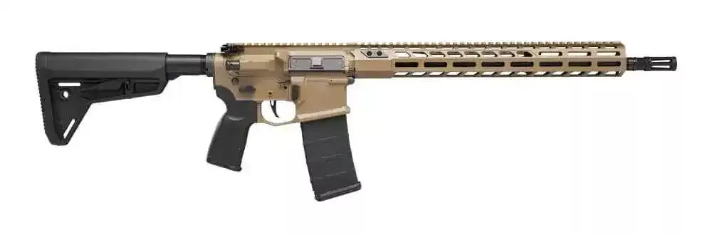 SIG SAUER M400 SDI FDE 5.56 RIFLE, 16″ W/ RAIL, MAGPL STOCK, FLATBLDE TRIGGER
