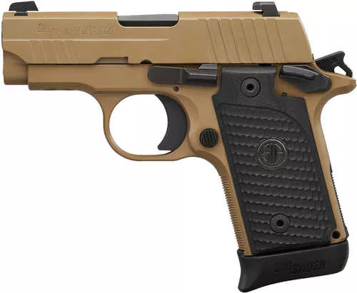 Sig Sauer P238 Micro-Compact Emperor Scorpion 380 ACP 2.70" 6+1 & 7+1 Flat Dark Earth Hardcoat Anodized Flat Dark Earth Nitron Stainless Steel Black Hogue G10 Piranha Grip