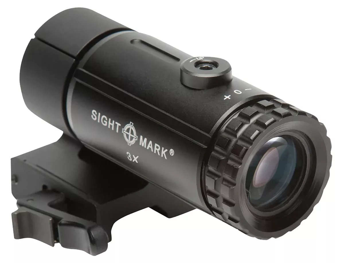 Sightmark SM19063 T-3 Magnifier 3Xwith Flip to Side Mount Matte Black 3 x 23mm