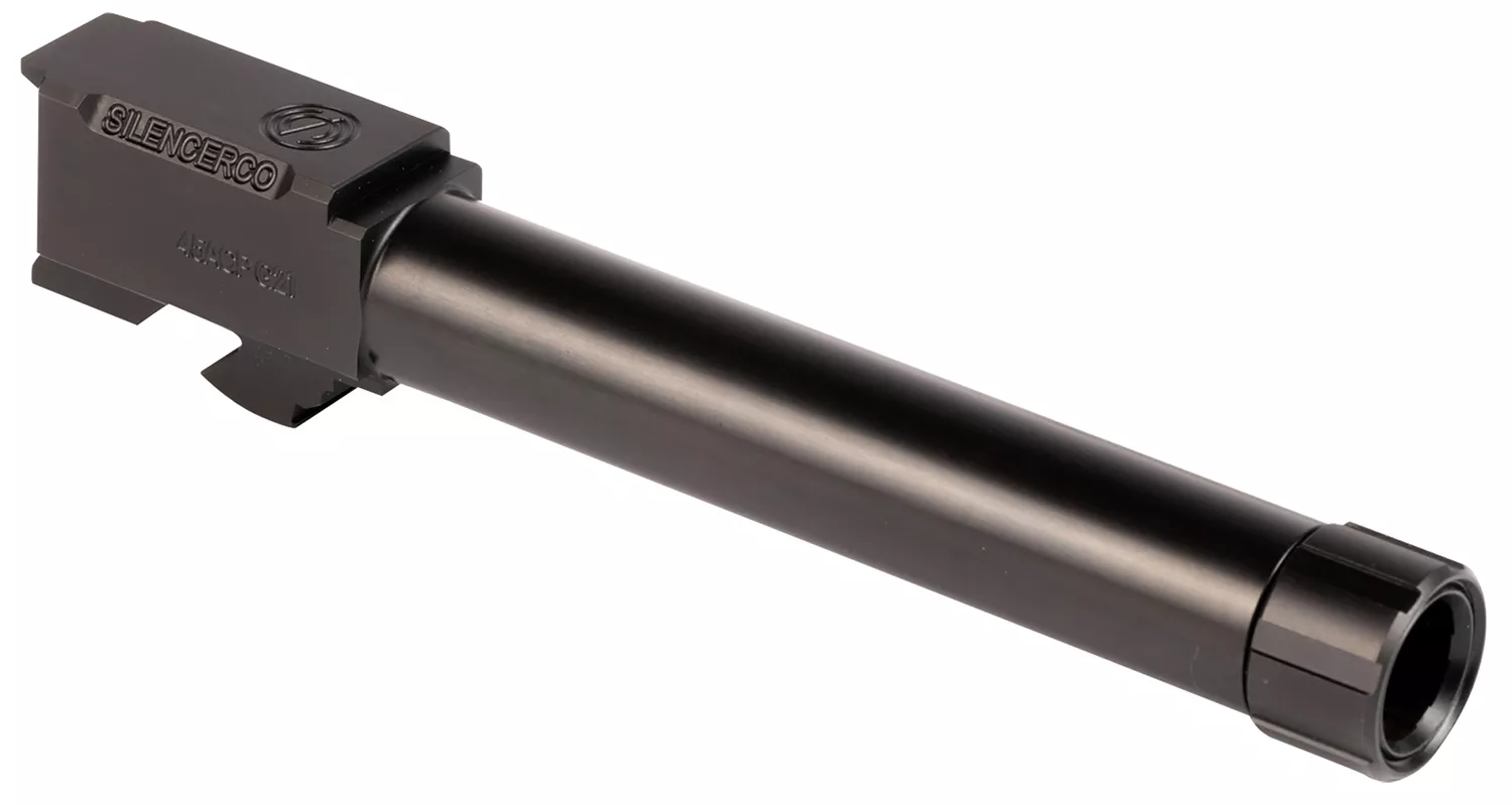 SilencerCo AC863 Glock45 ACP 5.30″ Threaded Black Nitride Stainless Steel, Fits Glock 21 Gen3