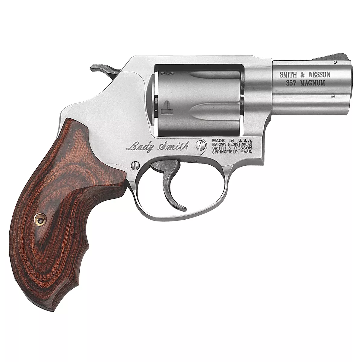 Smith & Wesson 162414 60 Ladysmith 357 Mag 5rd 2.10" Stainless Matte Stainless Steel Wood Grip