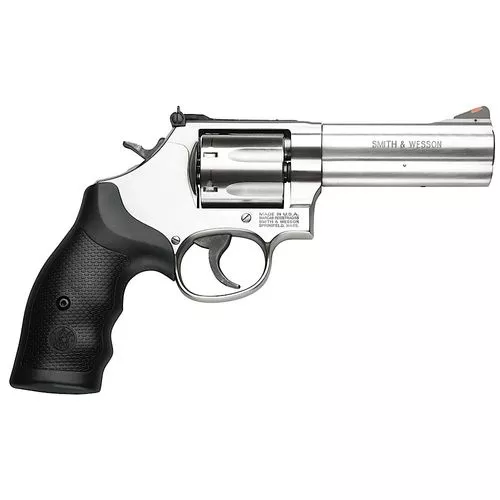 Smith & Wesson 164194 686 Plus 357 Mag 7rd 4" Stainless Steel Black Polymer Grip