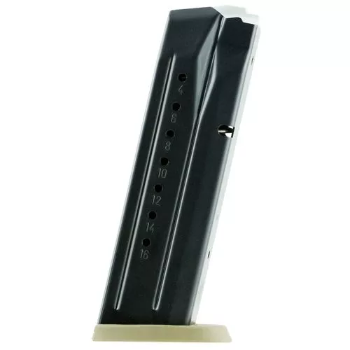 Smith & Wesson 3007345 OEM9mm Luger S&W M&P 17rd Blued with Brown Floor Plate Detachable