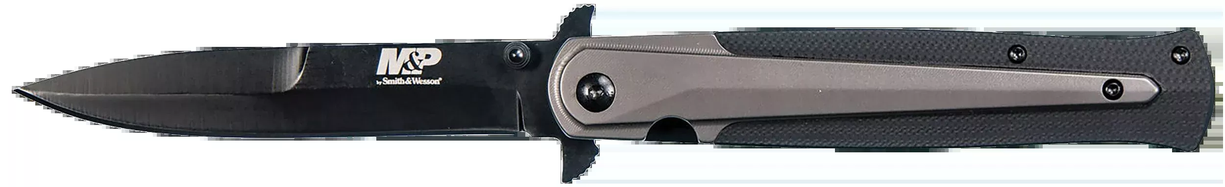 Smith & Wesson M&P Tactical Stiletto 4" Folding Spear Point Plain Edge Stainless FRN Black/FDE