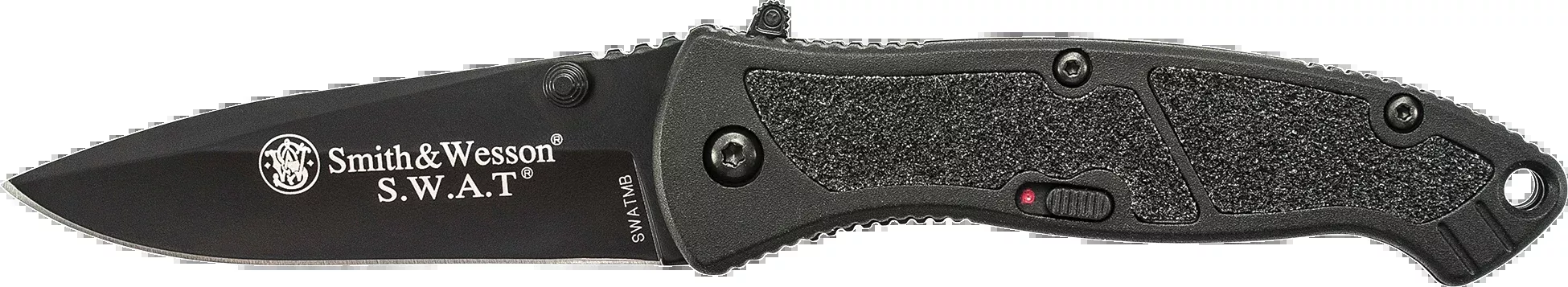 Smith & Wesson S.W.A.T. MAGIC 3.20" Folding Plain Edge 4034 SS Black Aluminum Handle