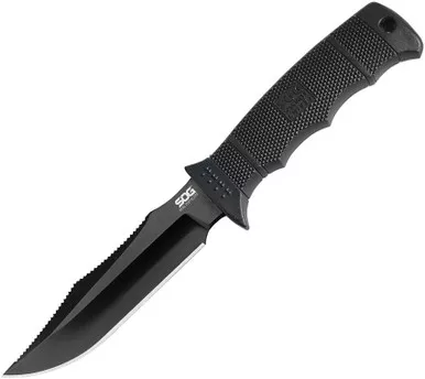 SOG SEAL Pup Elite Fixed Blade Knife - Black TiNi Plain Edge - E37SN-CP