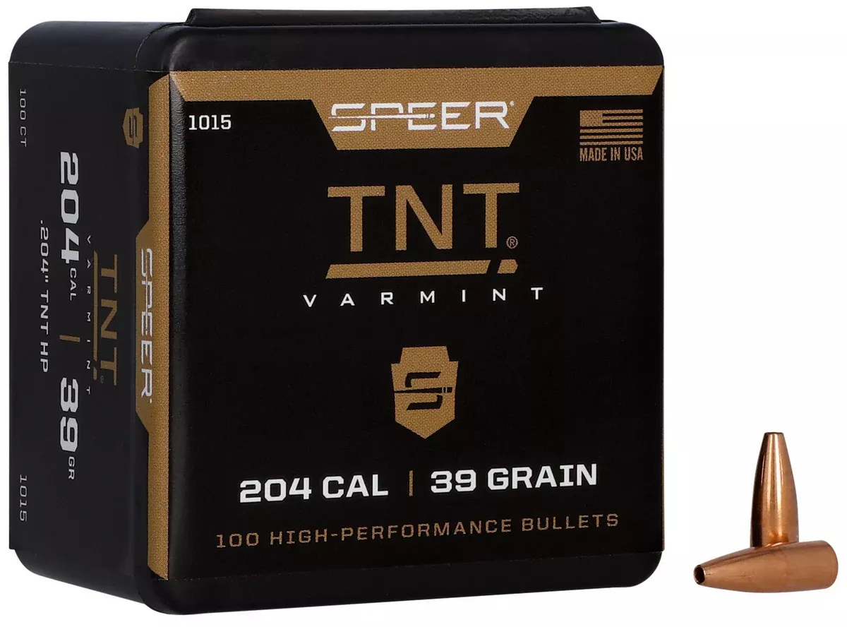 Speer 1015 TNT204Cal 39gr TNT Hollow Point 100 Per Box/5 Case