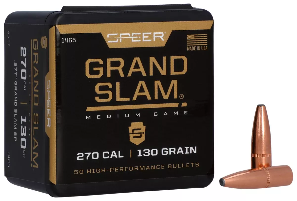Speer 1465 Grand Slam270Cal 130gr Soft Point 50 Per Box/5 Case