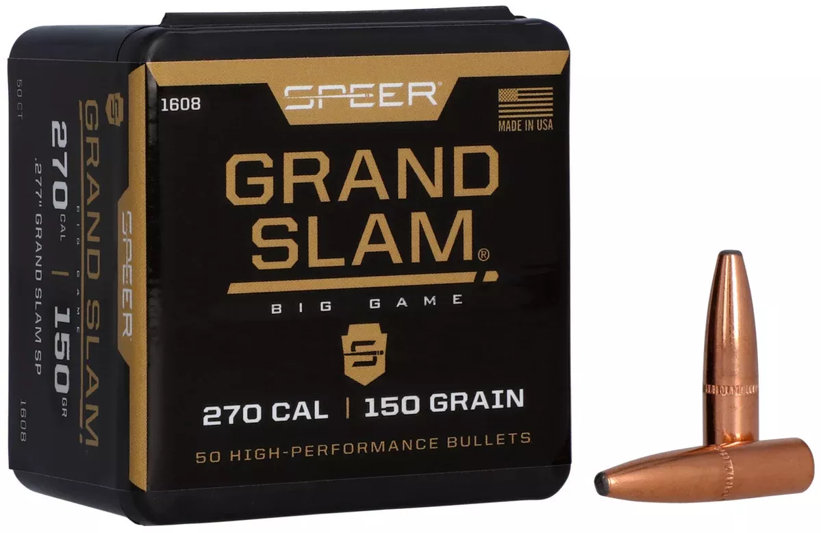 Speer 1608 Grand Slam270Cal 150gr Soft Point 50 Per Box/5 Case