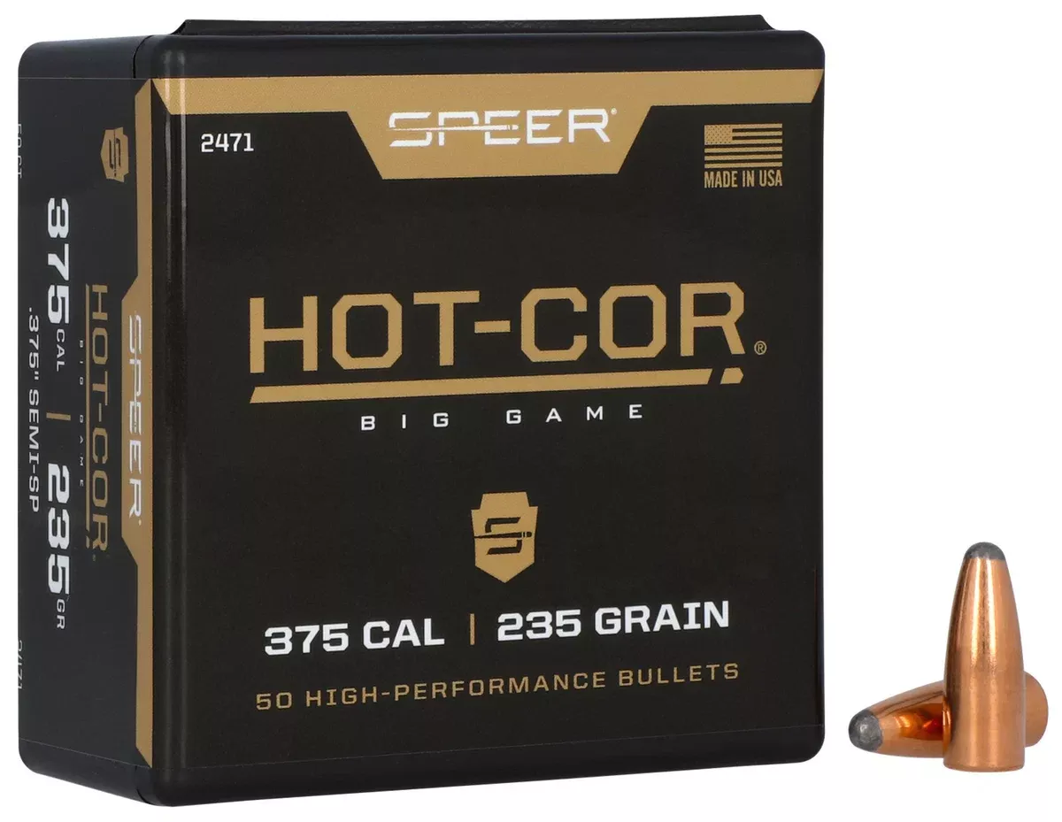 Speer 2471 Hot-Cor375Cal 235gr Semi Spitzer Soft Point 50 Per Box/5 Case