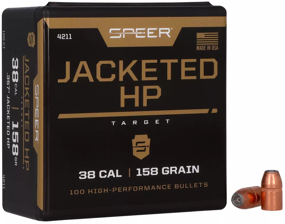 Speer 4211 Handgun38Cal 158gr Jacketed Hollow Point 100 Per Box/5 Case
