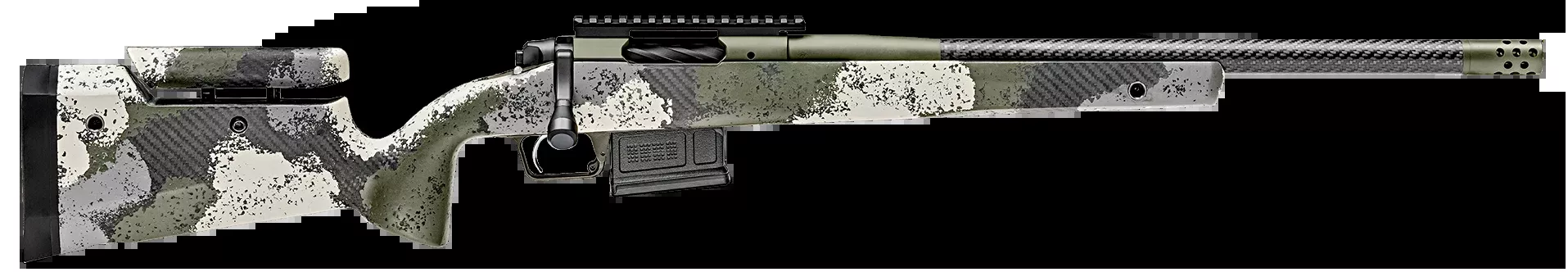 Springfield Armory Model 2020 WayPoint 6mm Creedmoor 20" 5+1 Bolt Action Rifle - Evergreen Camo Carbon Fiber