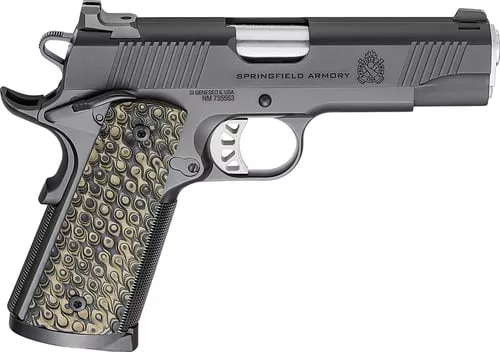 Springfield Armory PC9124 1911 TRP45 ACP 8+1 4.25" Stainless Match Grade Barrel, Black Cerakote Serrated Carbon Steel Slide & Frame w/Beavertail, VZ Hydra G10 Grip