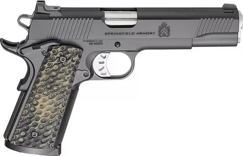 Springfield Armory PC9125 1911 TRP45 ACP 8+1 5" Stainless Match Grade Barrel, Black Cerakote Serrated Carbon Steel Slide & Frame w/Beavertail, VZ Hydra G10 Grip